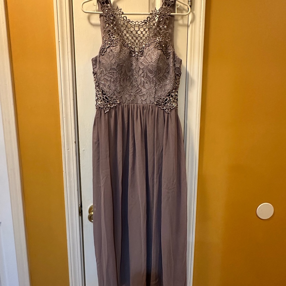 City Triangles Lavender Lace Dress